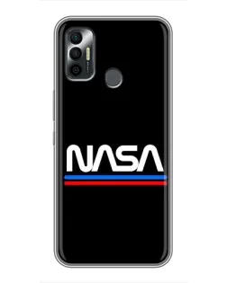 Чохол для TECNO Spark 7P з картинкою «NASA — класика Red Blue» Чохол для TECNO Spark 7P з картинкою «NASA — класика Red Blue»