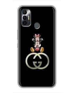Чехол для TECNO Spark 7P с картинкой «Минни Маус на лого»
