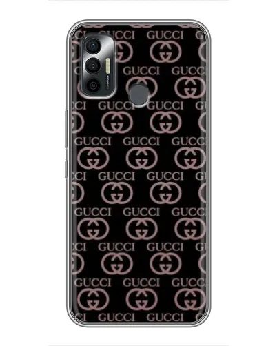 Чехол для TECNO Spark 7P с картинкой «Классическая монограмма Gucci»