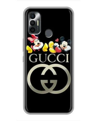Чехол для TECNO Spark 7P с картинкой «Gucci — герои Disney»