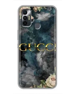 Чехол для TECNO Spark 7P с картинкой «Абстрактные цветы Gucci»