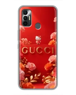 Чехол для TECNO Spark 7P с картинкой «Gucci — золотой сад»