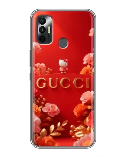 Чехол для TECNO Spark 7P с картинкой «Gucci — золотой сад»