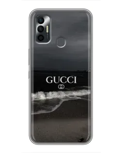 Чехол для TECNO Spark 7P с картинкой «Gucci — морской прибой»