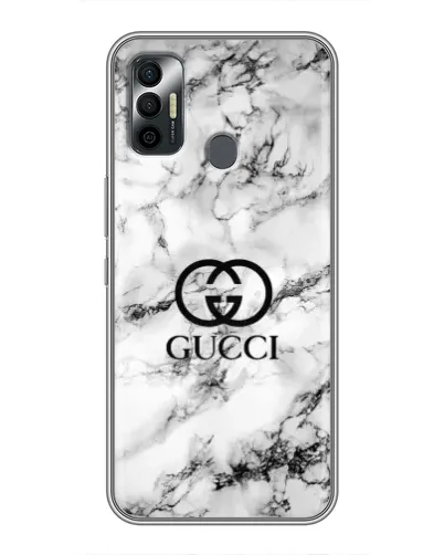 Чехол для TECNO Spark 7P с картинкой «Gucci — мраморный шик»