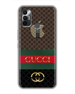 Чехол для TECNO Spark 7P с картинкой «Gucci — брендированный десерт»