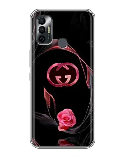 Чехол для TECNO Spark 7P с картинкой «Gucci — неоновая роза»