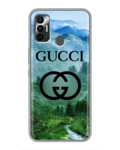 Чехол для TECNO Spark 7P с картинкой «Gucci — горный пейзаж»