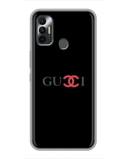 Чехол для TECNO Spark 7P с картинкой «Gucci — красный градиент»