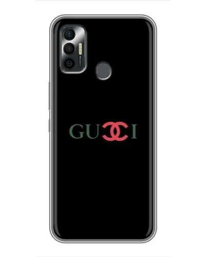 Чехол для TECNO Spark 7P с картинкой «Gucci — красный градиент»