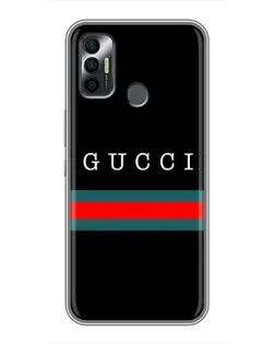 Чехол для TECNO Spark 7P с картинкой «Gucci — красный пояс»