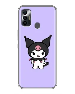 Чохол для TECNO Spark 7P з картинкою «Kuromi — ніжний фіолетовий»