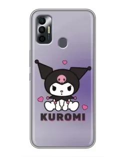 Чохол для TECNO Spark 7P з картинкою «Kuromi — фіолетовий арт»