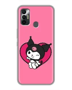 Чохол для TECNO Spark 7P з картинкою «Kuromi — любов у серці»