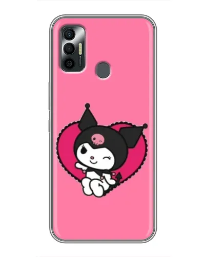Чохол для TECNO Spark 7P з картинкою «Kuromi — любов у серці»