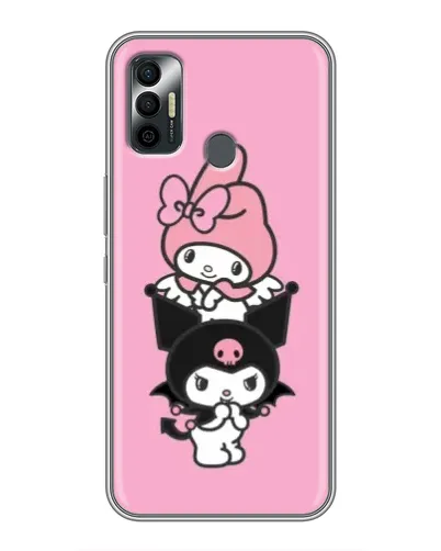 Чохол для TECNO Spark 7P з картинкою «My Melody та Kuromi»