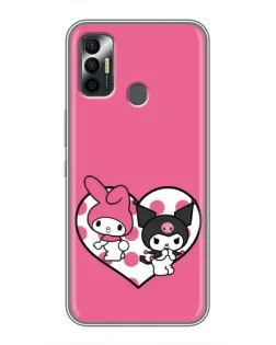 Чохол для TECNO Spark 7P з картинкою «Kuromi та My Melody»