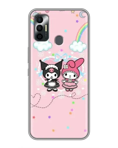 Чохол для TECNO Spark 7P з картинкою «My Melody та Kuromi»