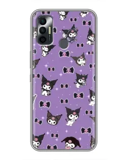 Чохол для TECNO Spark 7P з картинкою «Kuromi — патерн»