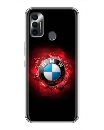 Чехол для TECNO Spark 7P с картинкой «Логотип BMW — вспышка»