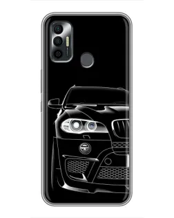 Чехол для TECNO Spark 7P с картинкой «Темный силуэт BMW»
