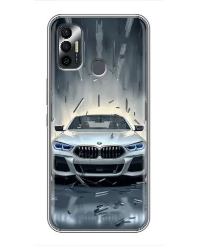 Чехол для TECNO Spark 7P с картинкой «BMW в свете фар»