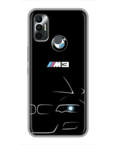 Чехол для TECNO Spark 7P с картинкой «Минималистичный принт BMW M3»