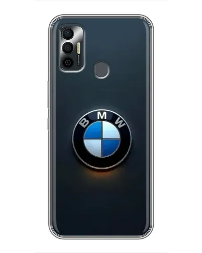 Чехол для TECNO Spark 7P с картинкой «Логотип BMW — минимализм»