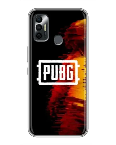 Чехол для TECNO Spark 7P с картинкой «Яркий логотип PUBG»