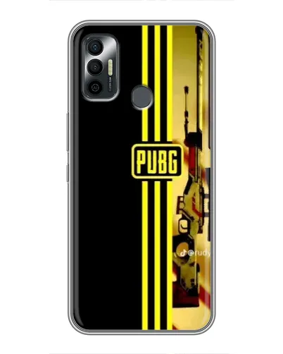 Чехол для TECNO Spark 7P с картинкой «PUBG — камуфляжный шлем»