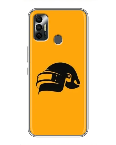 Чехол для TECNO Spark 7P с картинкой «PUBG — золотой шлем»