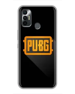 Чехол для TECNO Spark 7P с картинкой «PUBG — рамка лого»