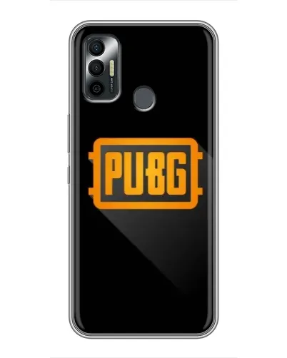 Чехол для TECNO Spark 7P с картинкой «PUBG — рамка лого»