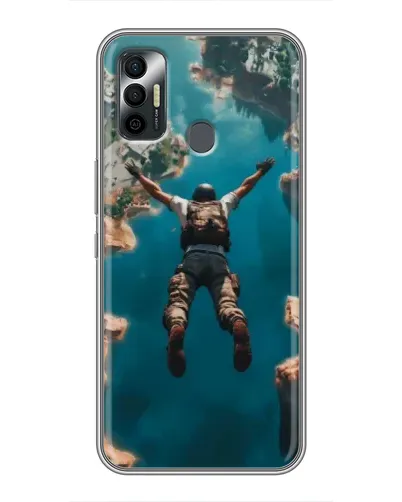 Чехол для TECNO Spark 7P с картинкой «PUBG — свободное падение»