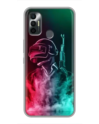 Чехол для TECNO Spark 7P с картинкой «PUBG — огненный воин»
