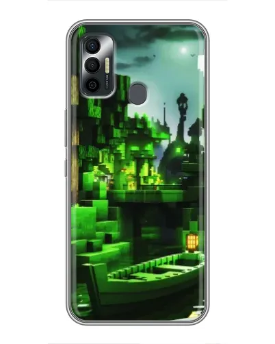 Чохол для TECNO Spark 7P з картинкою «Minecraft лісовий пейзаж»