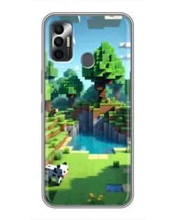 Чохол для TECNO Spark 7P з картинкою «Minecraft літній день»
