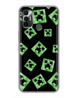 Чохол для TECNO Spark 7P з картинкою «Паттерн з кріперами»