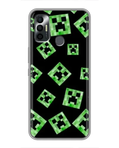 Чохол для TECNO Spark 7P з картинкою «Паттерн з кріперами»