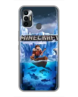 Чохол для TECNO Spark 7P з картинкою «Minecraft льодянийсвіт»