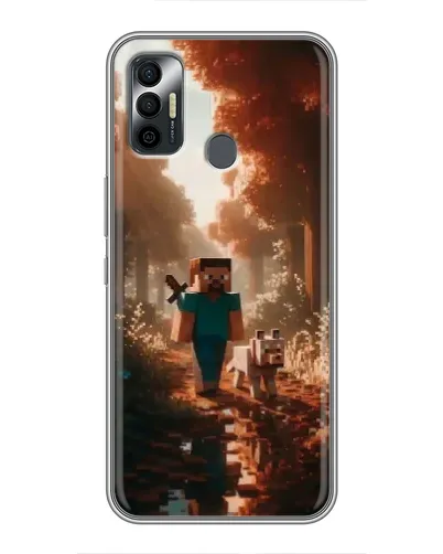 Чохол для TECNO Spark 7P з картинкою «Стів у лісі»