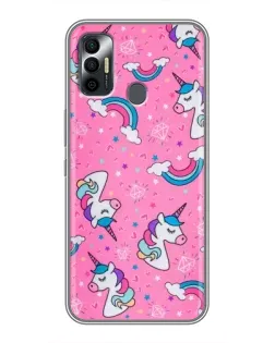 Чохол для TECNO Spark 7P з картинкою «Unicorn паттерн рожевий» Чохол для TECNO Spark 7P з картинкою «Unicorn паттерн рожевий»