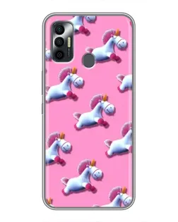 Чохол для TECNO Spark 7P з картинкою «Єдинороги на рожевому» Чохол для TECNO Spark 7P з картинкою «Єдинороги на рожевому»