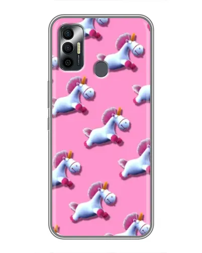 Чохол для TECNO Spark 7P з картинкою «Єдинороги на рожевому»