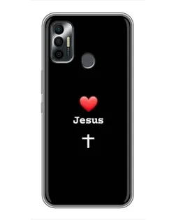 Чохол для TECNO Spark 7P з картинкою «Серце - Jesus» Чохол для TECNO Spark 7P з картинкою «Серце - Jesus»