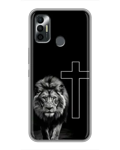 Чехол для TECNO Spark 7P с картинкой «Лев и Крест»