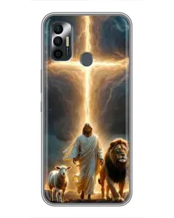 Чохол для TECNO Spark 7P з картинкою «Лев Юди та Світло» Чохол для TECNO Spark 7P з картинкою «Лев Юди та Світло»