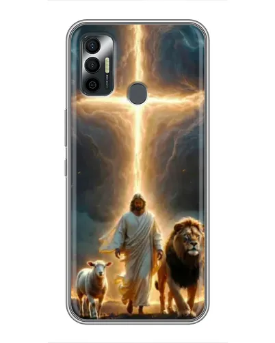Чехол для TECNO Spark 7P с картинкой «Лев Иуды и Свет»