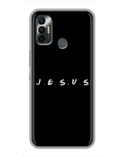 Чехол для TECNO Spark 7P с картинкой «Точки веры J.E.S.U.S.»