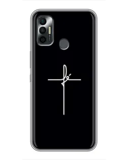 Чехол для TECNO Spark 7P с картинкой «Тонкий крест»